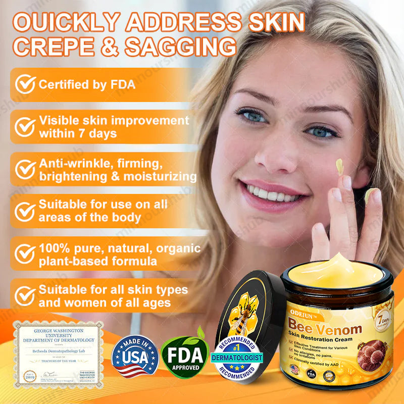 ⏰ LAST DAY 80% OFF ✨ ODEIUN™ Bee Venom Skin Restoration Cream