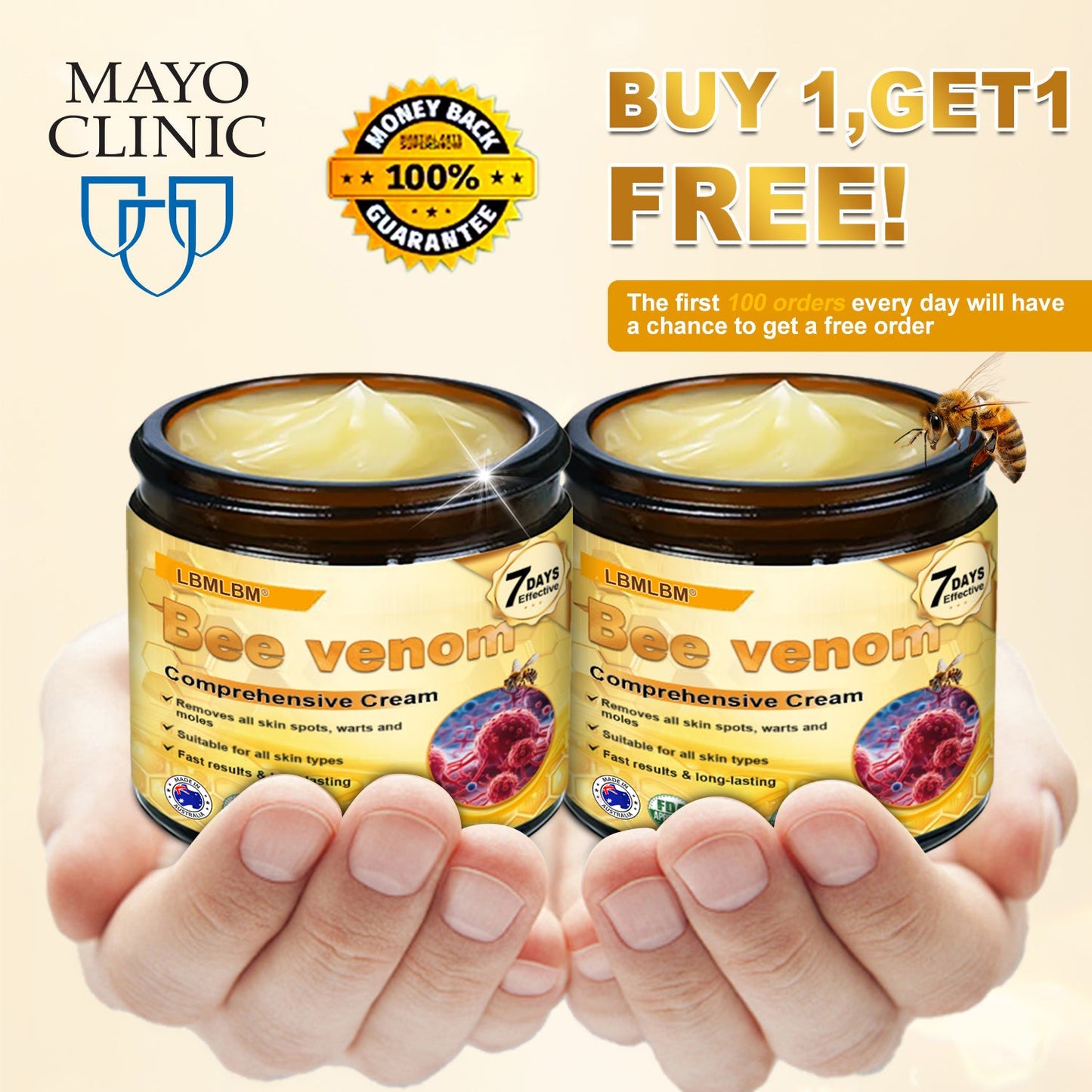 Made and Shipped from AU ✨ LBMLBM® Bee venom Comprehensive Cream 🔥 LAST DAY 80% OFF 💎💎